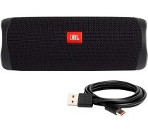 JBL Flip 5 portatīvais Bluetooth skaļrunis, IPX7 novērtējums, ūdensizturīgs, pusnakts melns, JBLFLIP5BLK