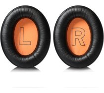 INF Kingston HyperX Cloud Hurricane 2 / Cloud Alpha S rezerves austiņu spilventiņi Ausu spilventiņi Premium Skin Like Leather Earpads Black + Orange