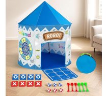 Leogreen Bērnu spēļu telts ar šautriņām un mērķi, 4-in-1 bērnu telts, iekštelpu āra spēļu teltis, rotaļu mājas spēles, rotaļlietu dāvana bērniem, mazuļiem, meitenēm, zēniem, 8 smilšu maisiņi komplektā