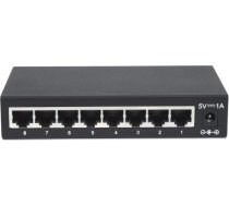 Gigabitu komutators 8x 10/100/1000 mbps rj45, metāla galddators