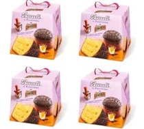 4 x Bauli Panettone Cointreau con crema di liquore all'arancia Ziemassvētku konfektes ar apelsīnu liķiera krēmu, 750 g