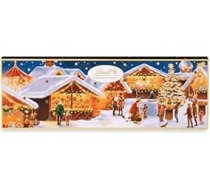 Lindt šokolādes Ziemassvētku tirdziņa Adventes kalendārs 2025, 250 g, Adventes kalendārs ar 24 saldiem Ziemassvētku pārsteigumiem, šokolāde Ziemassvētku sezonai
