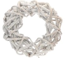 com-four® Vine vainags, dekoratīvs durvju vainags no stipriem zariem, DIY dabīgs vainags kā galda dekors, logu dekors vai durvju pakaramais, balts dabīgs dekoratīvs vainags (1 gab., Diametrs 30)