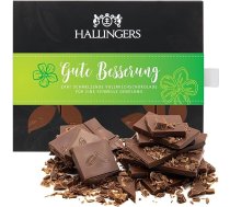 Hallingers Get Well Soon Green - Pilnpiena smalkais šokolādes tīrs - roku darbs, bez alkohola (kaste) - dāvanu idejas Ziemassvētki un dāvanas Adventes kalendārs | Jubileja Jauns mājoklis Atveseļošanās