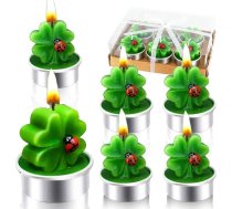 Aromatizētas sveces Ziemassvētki, 6 smaržīgo sveču komplekts Lucky Clover Scented Candles Dāvanu komplekts Mazas smaržīgās sveces Ziemassvētku dekorēšanai Svētku sveču dāvanu komplekts sievietēm, Ziemassvētku dāvanas Sveces Dāvanas