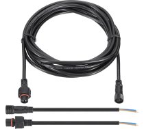 PATIKIL 16,4 pēdas 2-pin pagarinātāja kabelis, 18AWG ūdensizturīgs IP67 pagarinātāja kabelis ar 7,87 collu kontaktdakšu komplektu laivai, automašīnai, kravas automašīnai, iekštelpu/āra saules LED lentes apgaismojumam, melns