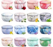 16 aromātisko sveču dāvanu komplekts sievietēm, dabīgā sojas vaska aromterapijas sveču dāvanu komplekts