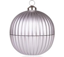 Accentra aromātiskā svece sudraba stikla bumbiņā ar vāciņu, 150 g, aromāts: aromāts, aromātiska sveces aromāts, smarža, aromāts: kokvilna, dekoratīvā svece Ziemassvētkiem, dāvana sievietēm un vīriešiem, sudraba Ziemassvētku rotājums,