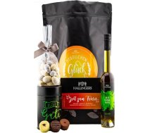 Hallingers Herzlichen Glückwunsch XXL - apsveikuma dāvanu komplekts Wonder Bag XXL Lazdu riekstu liķieris Šokolāde Nougat & Bar Chocolate (soma) - dāvanu idejas Ziemassvētki un dāvanas Adventes kalendārs | Dzimšana