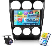 Autoradio für Mazda 6 2002-2015, [2G+64G] Android 9 Zoll Touchscreen Autoradio mit Wireless Carplay und Android Auto/Bluetooth/WiFi/Bluetooth/EQ/FM RDS Radio