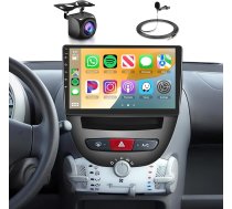 Auto radio [4G+64G] Citroen C1/Toyota Aygo/Peugeot 107, 10,1" skārienjūtīgais ekrāns Android 13 ar CarPlay, Android Car, BT5.0, WLAN, GPS, RDS, FM, EQ