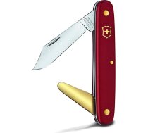 Victorinox, Okuļojošais nazis 2, Dārza kabatas nazis, Dārzkopjiem un floristiem, Asmens, Smails, Misiņa mizas noņemšanas ierīce, Sarkans
