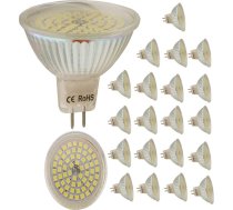 Mengjay Pack of 20 MR16 3 W LED spuldzes auksti balta (7000 K) 60 SMD 2835, 320 lūmeni, AC/DC 12 V, LED leņķis 120 °, CRI: 80, bez stroboskopa efekta