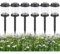 Mingchengheng Solarleuchten Outdoor Wasserdicht,Solarbetriebene Gartenelemente | 6 Stück LED Erdleuchten Für Gartenweg Rasen Terrasse Hof Landschaftsgestaltung