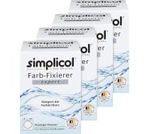 Simplicol krāsvielu fiksators Expert: palielina krāsotu tekstilizstrādājumu ilgmūžību un krāsu mirdzumu - krāsu fiksators, kas piemērots lietošanai veļas mazgājamajā mašīnā un bļodā - 4 iepakojumi
