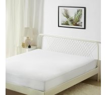 Amazon Basics 180 x 200 cm ūdensnecaurlaidīgs matrača pārvalks ar rāvējslēdzēja aizdari matračiem līdz 30 cm, balts