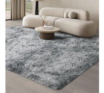 JOJOSEE Augsta pūra paklājs viesistabai, 200 x 300 cm, neslīdošs viesistabas paklājs, mazgājams pūkains paklājs guļamistabai un bērnu istabai, gaiši pelēks