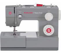 Singer Heavy Duty 4432 šujmašīna ar 32 integrētiem dūrieniem, automātisko adatas vītņotāju, metāla rāmi un nerūsējošā tērauda gultas plāksni, ideāli piemērota visu veidu audumu šūšanai ar