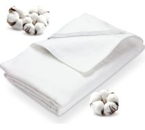 Molton Erika matrača pārvalks 100 x 200 cm gultām, 100% sertificēta organiskā kokvilna, īpaši plāns un elpojošs, matrača pārvalks ar Oekotex sertifikātu, ražots Spānijā, 100% ilgtspējīgs