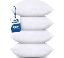 Utopia Bedding Dekoratīvs spilvens kvadrātveida 18 x 18 cm dīvāna un gultas spilvenu komplekts, 2 gab., balts