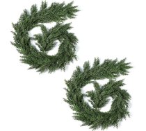 Ķiedra koka Ziemassvētku virtene, mākslīgā egle Ciprese, mākslīgā mūžzaļā Ziemassvētku virtene, mantija, kaskādes virtene iekštelpu āra galda kāpnēm Ziemas rotājumi (1.8)