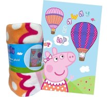 Aymax dizains Peppa Pig Cuddly Blanket vilnas sega 100 x 140 cm ar Peppa Pig Up and Away