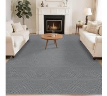 Capslpad Pelēks paklājs 200 x 300 cm Mazgājams mīksts dzīvojamās istabas paklājs Neslīdošs mūsdienīgs grīdas paklājs Paklāji dzīvojamai istabai Ēdamistaba Guļamistaba Birojs