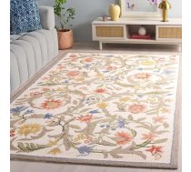 SAFAVIEH Tradicionālais paklājs viesistabai, ēdamistabai, guļamistabai - Chelsea kolekcija, ar īsu kaudzi, ziloņkaula krāsas un daudzkrāsains, 200 x 300 cm