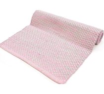 Casa Service Colorado paklājs 100% reģenerēta kokvilna 50 x 110 cm Mazgājams veļas mazgājamā mašīnā Neslīdošs, ekoloģisks un izturīgs paklājs, ideāli piemērots vannas istabai un virtuvei (C-Pink, 50 x 110 cm)