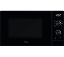 AEG MFB252DB Brīvi stāvoša mikroviļņu krāsns ar grila funkciju, 25L, 900W, 7 jaudas līmeņi, invertora tehnoloģija, atkausēšanas funkcija, LED apgaismojums, nerūsējošā tērauda iekšpuse, tvaika katls, melns
