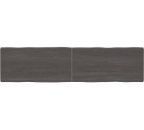 Galda virsma Apstrādāta koka ozols Dabīgā mala Pelēka 200 x 50 x 4 cm Galda virsma restorānam Ēdamistabai Dzīvojamā istaba Biroja mēbeles Darba virsma Galda virsma galda virsma