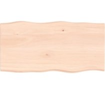 Masīvkoka ozolkoka galda virsma Dabīgā mala 100 x 50 x 2 cm Galda virsma restorānam Ēdamistaba Dzīvojamā istaba Biroja mēbeles Galda galda virsma Galda virsma