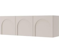 Selsey Arkadia TV sienas skapītis - augstums 37 cm - elegants telekašmirs ar rievotām MDF fasādēm - pie sienas ar diskrētu glabāšanas vietu - TV mēbeles - atverams ar spiedpogu - bēšs/pelēks