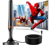 DVBT2 antena, DVB-T/DVB-T2 antena, spēcīgāka stieņa antena digitālajai televīzijai/Digitālā TV/DAB radio/DVB-T2 uztvērēja stick, maksimāla signāla kvalitāte, ar magnētisko pamatni, 3 m kabelis