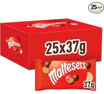 Maltesers šokolādes bumbiņas kā Helovīna konfektes, 25 x 37 g, šokolādes bumbiņas ar gardu šokolādi un gaisīgu kraukšķīgu kodolu, konfekšu dāvanu ideja, šokolādes iepakojums (2325 g), mini maisiņš