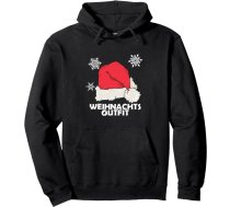 Ziemassvētku apģērbs Santa Claus Santa Claus Jaungada dāvana ar kapuci Pulovers Hoodie, melns