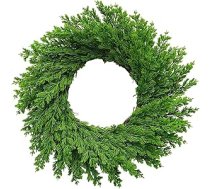 20 collu Ziemassvētku Ziemassvētku Norfolk priedes vainagi Lieli priežu vainagi Ziemassvētku Mākslīgais zaļš vainags Faux Cedar Garland priekšējo durvju logu sienām iekštelpu āra brīvdienu mājas apdare