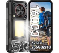 OUKITEL WP56 āra viedtālrunis 5G, 32GB + 256GB/2TB āra mobilais tālrunis bez līguma Android 15, 16000mAh būvlaukuma mobilais tālrunis, 6,8 collu FHD + 120Hz ar 128 dB skaļruni, 1000 lūmeni