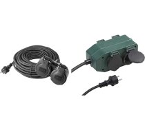 Emos pagarinātājs ar 2 Schuko kontaktligzdām, dubultais pagarinātājs, 2 iezemētas kontaktligzdas, gumijas kabelis izmantošanai ārpus telpām, IP44, H05RR-F3G 1,5 mm² (0,0023 collas²)