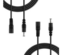 2gab 2.1x5.5mm vīriešu un sieviešu barošanas adaptera pagarinājuma kabelis CCTV kamerām DVR LED sloksnes maršrutētājiem melns 2-3M/5M/10M DC 12V CCTV