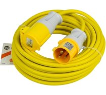 SLx 14M 110V 16A 2.5mm Heavy Duty kabeļu spole IP44 Ūdens un putekļu izturīgs izturīgs āra strāvas vads būvlaukumiem garāžām un celtniecībai dzeltens