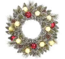 Black Box Trees Kaprun Ziemassvētku vainags ar LED apgaismojumu Warm White Diametrs 45 cm Matēts zaļš sarkans