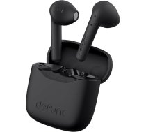 Defunc True Lite Black - bezvadu Bluetooth 5.3 Hi-Fi Stereo skaņas austiņas, skārienjūtīga vadība, integrēti mikrofoni, 20 stundu atskaņošanas laiks, USB-C uzlāde, iOS un Android tālruņiem