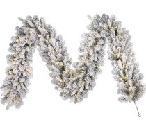 Black Box Trees Nagojas Ziemassvētku vainags ar LED apgaismojumu un taimera funkciju - augstums 12 x diametrs 45 cm - zaļš