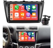 Android auto radio priekš Mazda 6 GH 2007-2012 ar bezvadu CarPlay un Android Car, 9 collu ekrāna radio, 2 + 64 GB, DSP, WiFi, GPS navigācija, Bluetooth, FM RDS, SWC + atpakaļgaitas kamera, mikrofons