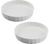 2 gab. apaļa keramiska apaļa kūku tortes veidne, keramikas forma, 18 cm, viegli tīrāma, piemērota mikroviļņu krāsnij, trauku mazgājamā mašīnā un cepeškrāsnī, paredzēta augļu kūku formām, pīrāgiem, pīrādziņiem, balta