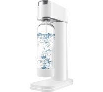 Ūdens karbonizatora soda aparāts ar 1 litra pudeli, stilīgs un vietu taupošs, augstums 40,5 cm, balts