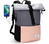 MoFut mugursoma Sieviešu liela mugursoma Vīriešu liela skolas mugursoma Daudz nodalījumu ar 15,6 collu klēpjdatora nodalījumu, Unisex Rolltop mugursoma Ūdensizturīga ikdienas mugursoma Skolas brīvā laika Universitāte Darbs