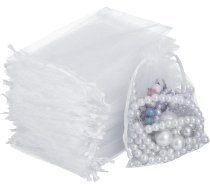 RosewineC 100 organzas maisiņu iepakojums balts 10 x 15 cm organzas dāvanu maisiņi organzas juvelierizstrādājumu maisiņš kāzu maisiņš lavandas maisiņš kāzu prieks