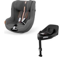 CYBEX Gold Sirona G i-Size Plus un Isofix Base G bērnu autokrēsliņš no aptuveni 3 mēnešiem līdz 4 gadiem Max. 19 kg 61-105 cm (no dzimšanas / 40 cm ar jaundzimušā ieliktni) Lava Grey